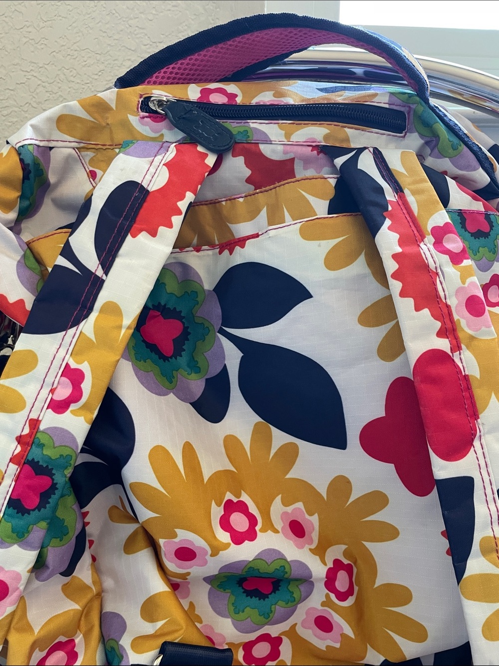 Floral Multicolor Crossbody diaper Bag/backpack/travel bag - Picture 14 of 15